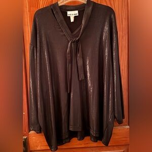 Liz & Me Shimmering Black Blouse